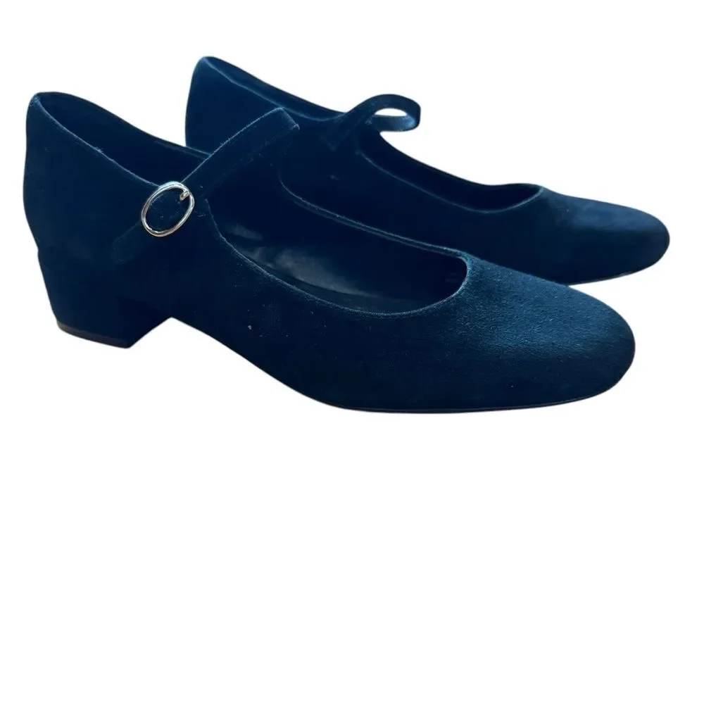 Revolve Jeffrey Campbell Suede Velvet Leather Mary Jane
